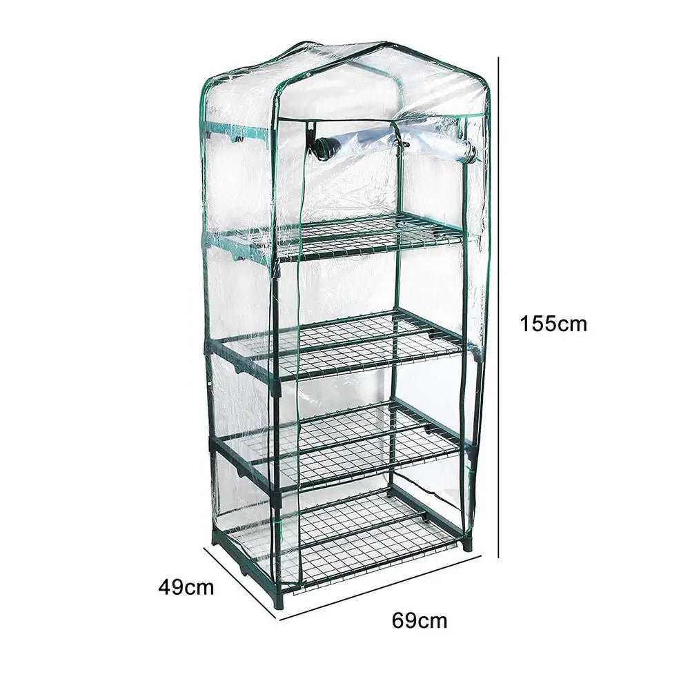 Greenhouse Cover Transparent Rainproof 4-layer PVC Cover Mini Greenhouse Replacement Cover for garden home