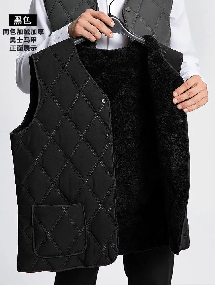 AlpenFit Slim Warme Daunenweste - Baumwolle, Vlies Gr. M-L