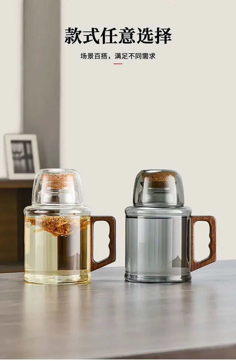 New small warm pot home teapot Glass tea cup mug braised teapot office thermos bottle
