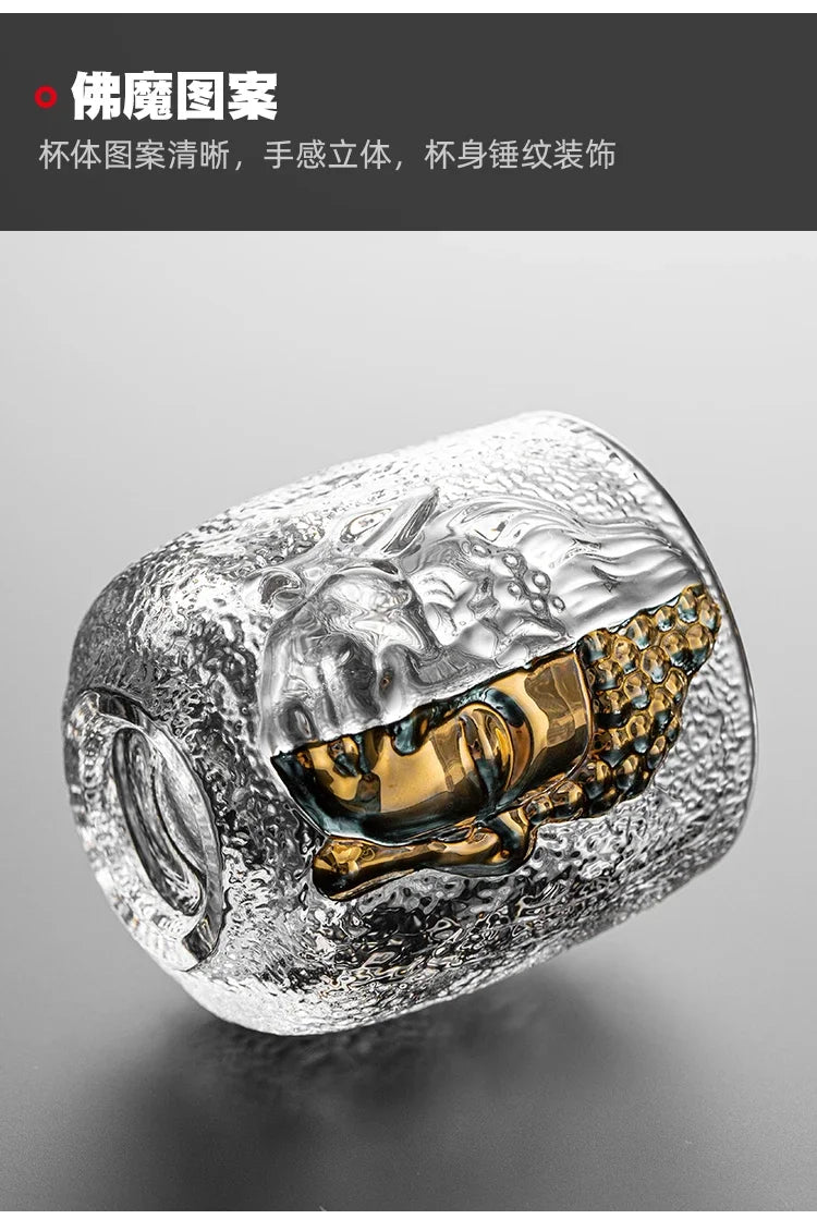 Master Cup Tea Set Luxury Crystal Glass Yinian Buddha Cup Jianzhan Household Cups Teaware Kitchen Dining Bar Home Garden