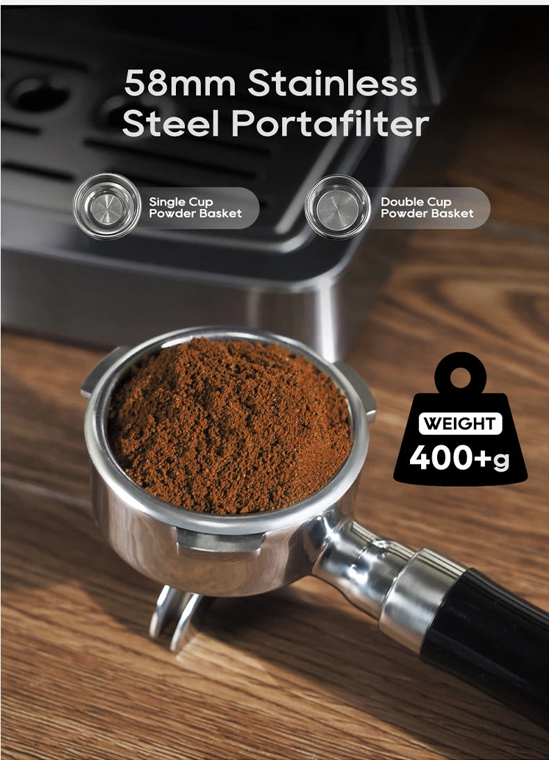 Espresso-Maschine 2025: HiBREW 20Bar Semi-Automatic H10A Temperatur-Einstellbar 58mm Portafilter Professional Barista Collection