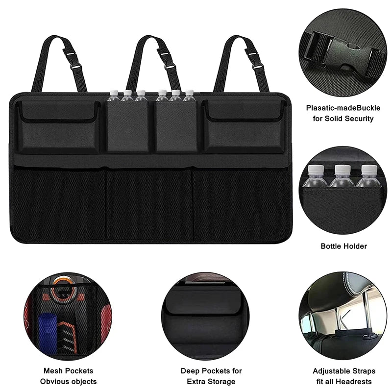 Car Trunk Hanging Storage Bag Back Seat Universal Large Capacity Oxford Waterproof Multi-pocket Car Trunk Storage Bag Organizer