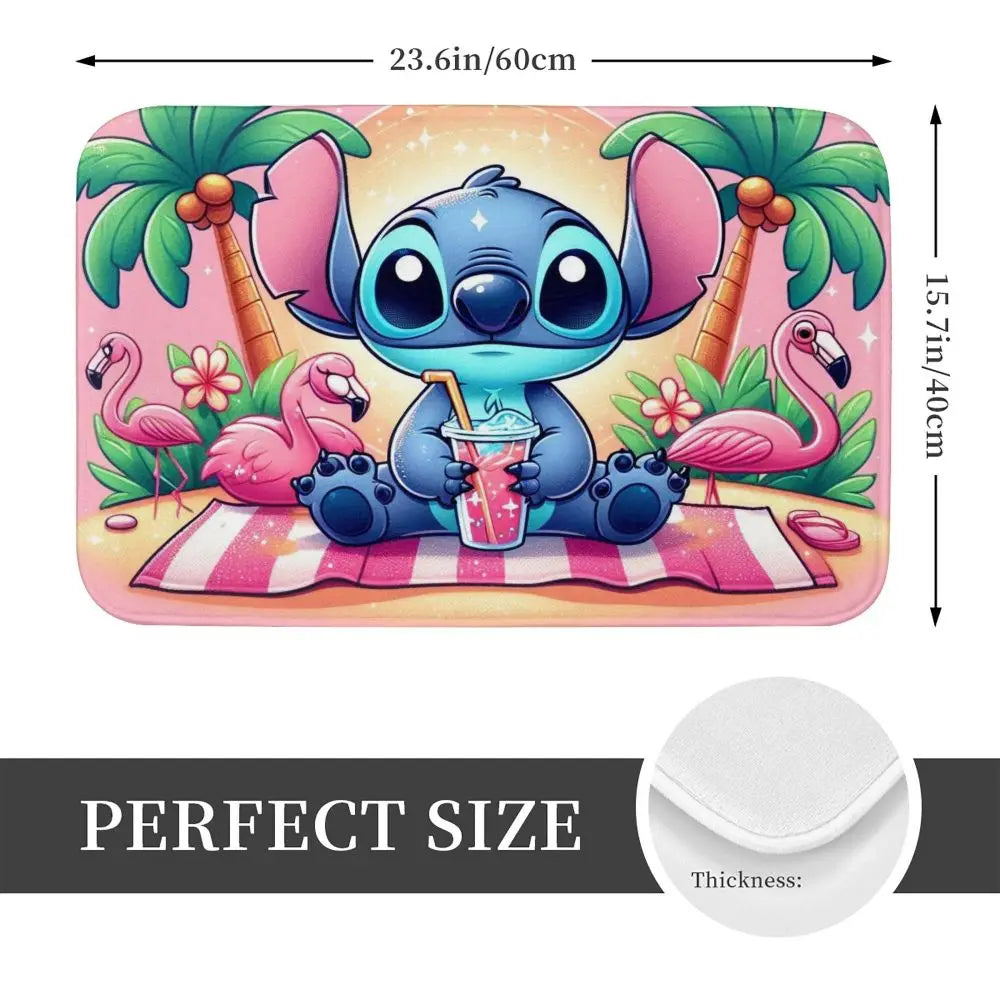 Custom Cartoon Stitch Floor Door Kitchen Bathroom Mat Anti-Slip Outdoor Doormat Bedroom Balcony Entrance Rug Carpet Footpad