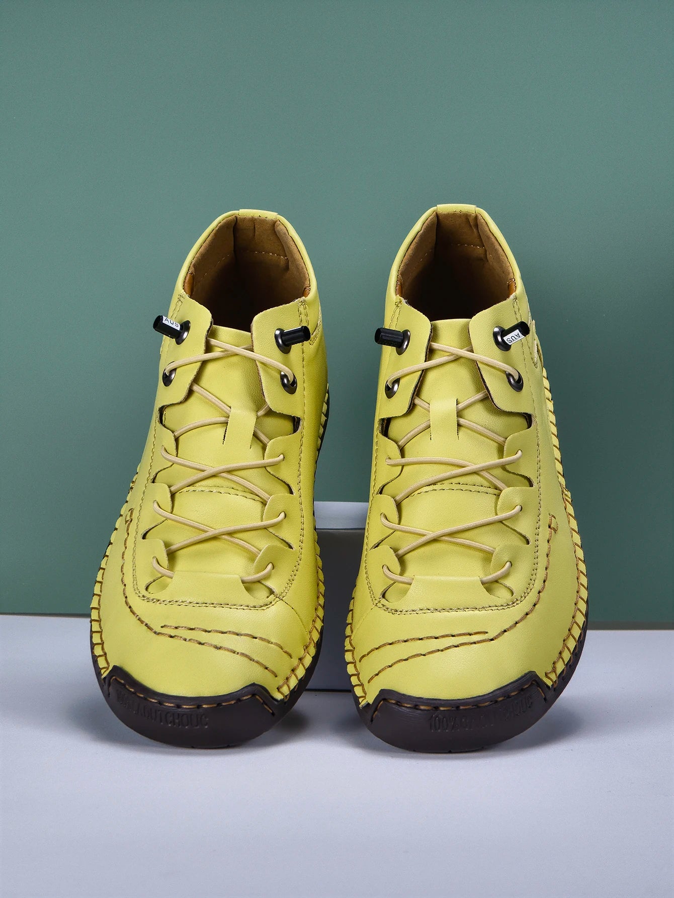 New Fashion Sneakers Women Hand-stitching Leather Casual Shoes Design Platform Loafers Breathable Flats Shoe Driving Plus Size