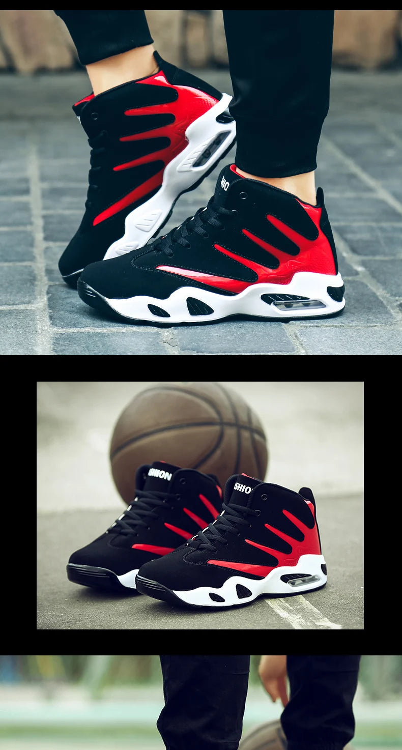 Men Sneakers Women Brand High Top Male Basketball Shoes Unisex Breathable PU Leather Sports Shoes Couple Trainers Zapatos Hombre