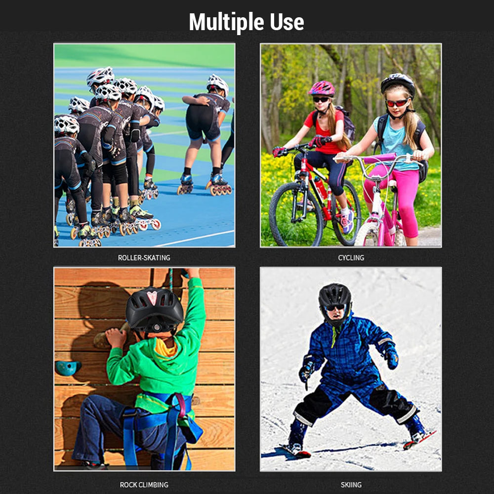 Children's Helmets Adjustable Breathable Roller Balance Bbike Sports Helmet LED Bicycle Riding Scooter Children's Full Helmet