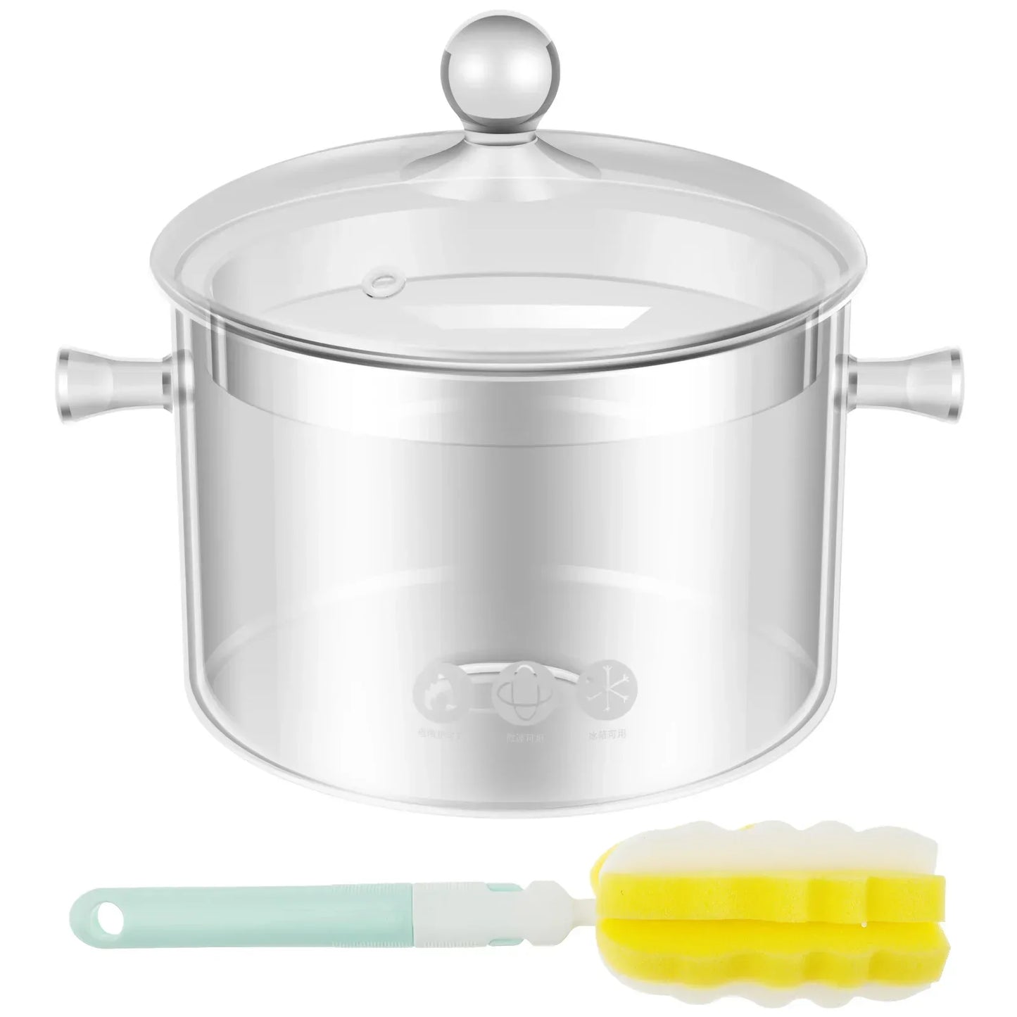 Willstar 1,5L Glastopf Hitzeresistent - Dualgriffe Deckel - Golden Bridge Store