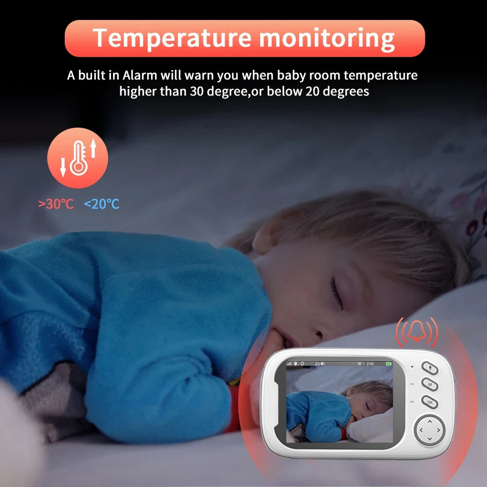 Baby-Monitor 2025: Cdycam 3.5" Wireless-Video - Night Vision Collection