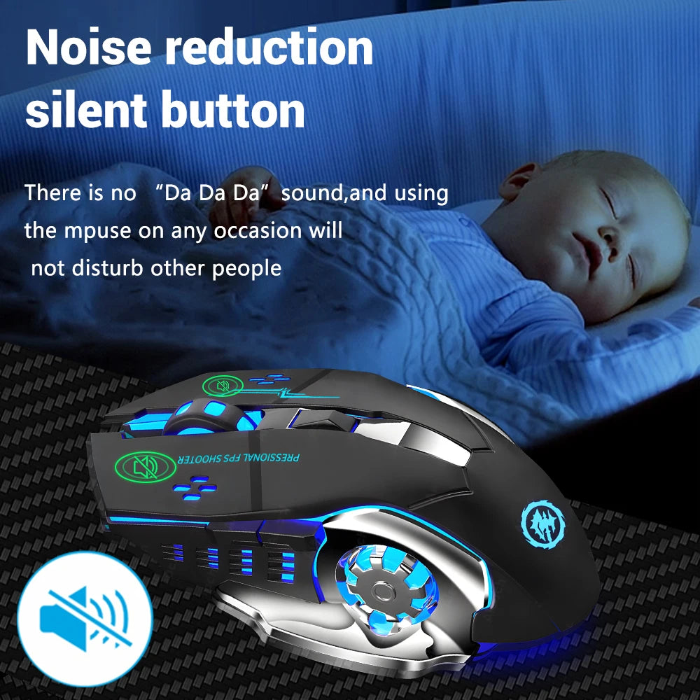 Rechargeable Wireless Mouse Gaming Computer