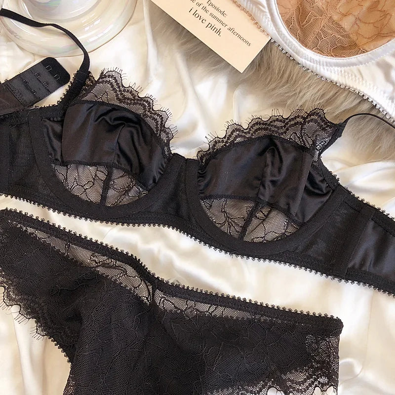 GOGNGTR Ultradünn Spitze - Push Up 3/4 Cup Atmungsaktiv