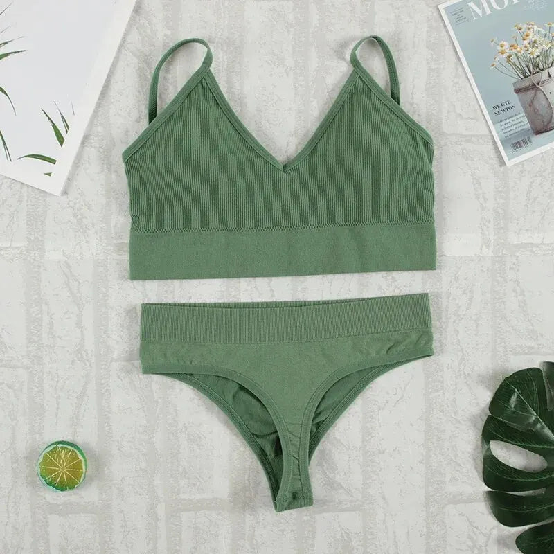 Zhejiang Bralette Gepolstert Nahtlos - 2er Set S M Polyester