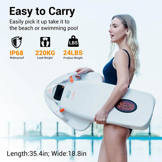 Elektro-Surfboard 2025: TESMOTO S300 Electric Surfboard Up To 80 Minutes Playtime Water Sports Bodyboard Electric Kickboard Women/Men Swimming Pool Collection