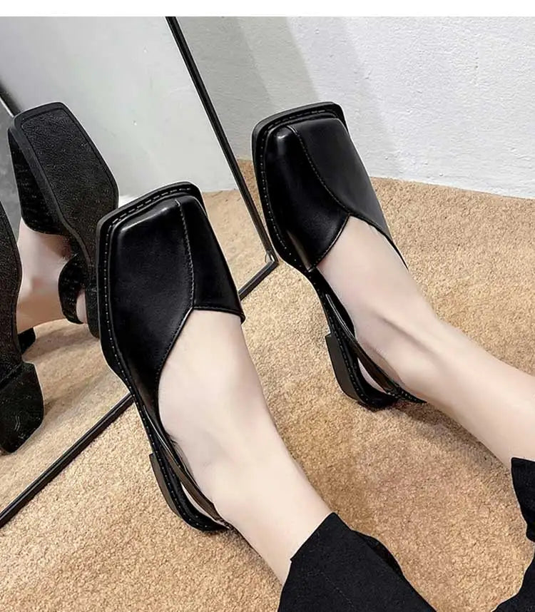 Women's Sandals Elegant Summer Shoes For Women Summer Sandals Slip On Low Heels Sandals Shoes Female 2025 New Sandalias De Mujer