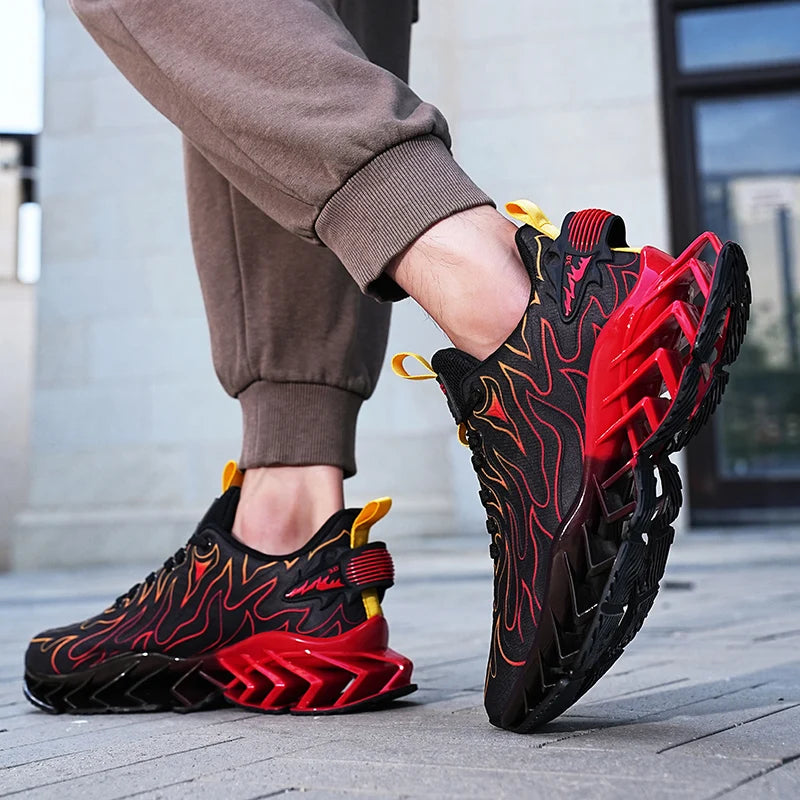 Sneakers Man Flat Casual Mesh Breathable Tennis Shoesfashon Thick Bottom Cushioning Sports Walking Shoes for Men Sneakers