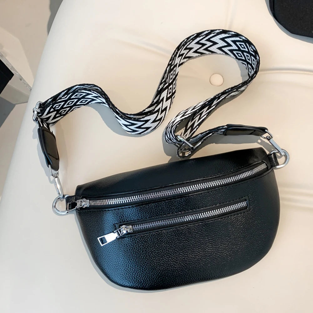 Stylische Damen Crossbody Tasche Breiter Gurt - Mode Sling Bag Multi-Taschen - Münzen Handy Reise Outdoor