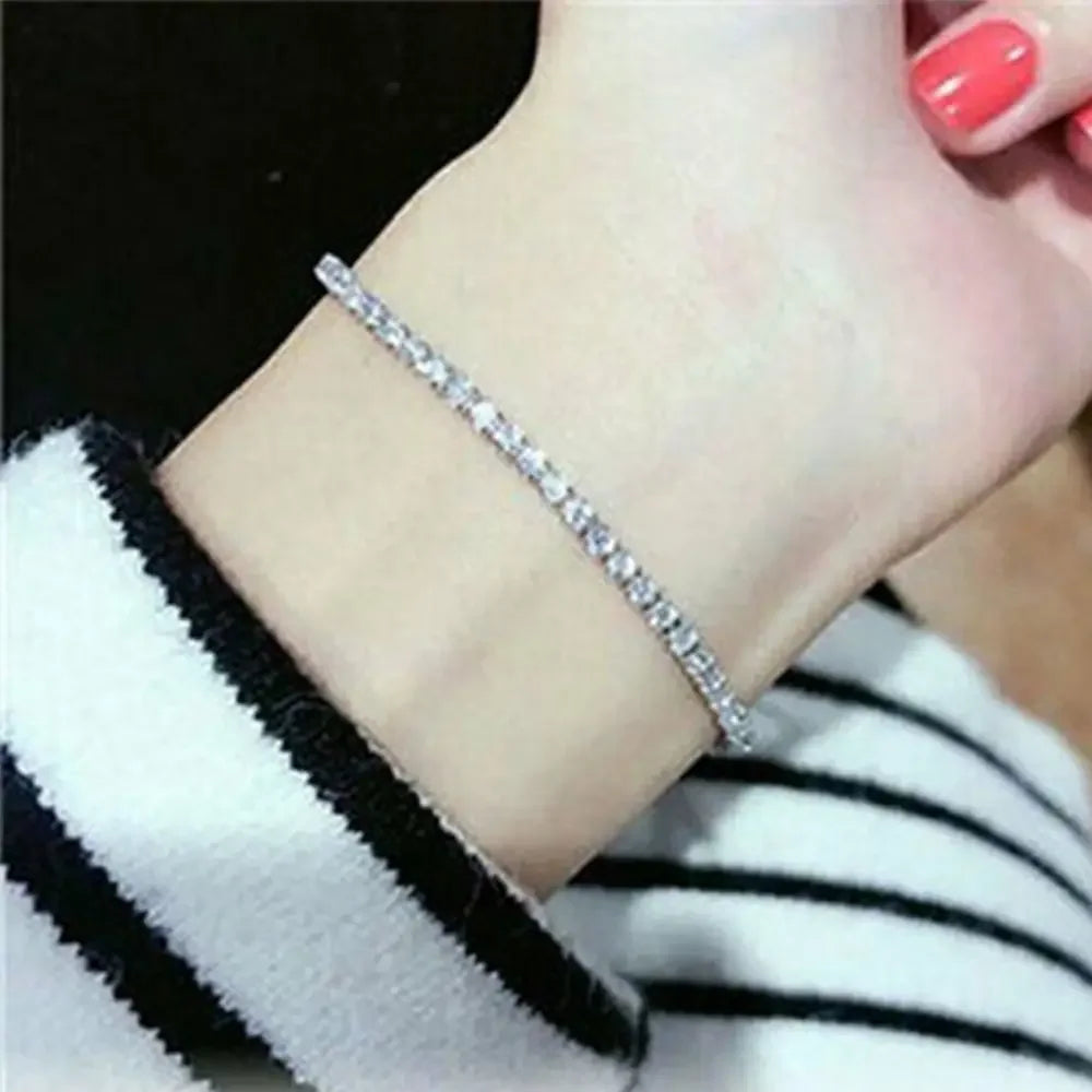 Brățară de lux cu stras complet - Brățară nouă, la modă, reglabilă, geometrică, cu zirconiu - Pentru bijuterii și accesorii pentru femei, mândrie
