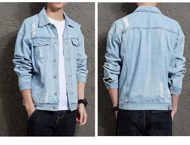 CN Guangdong Denim Mantel - Leicht Größe M Knopfverschluss