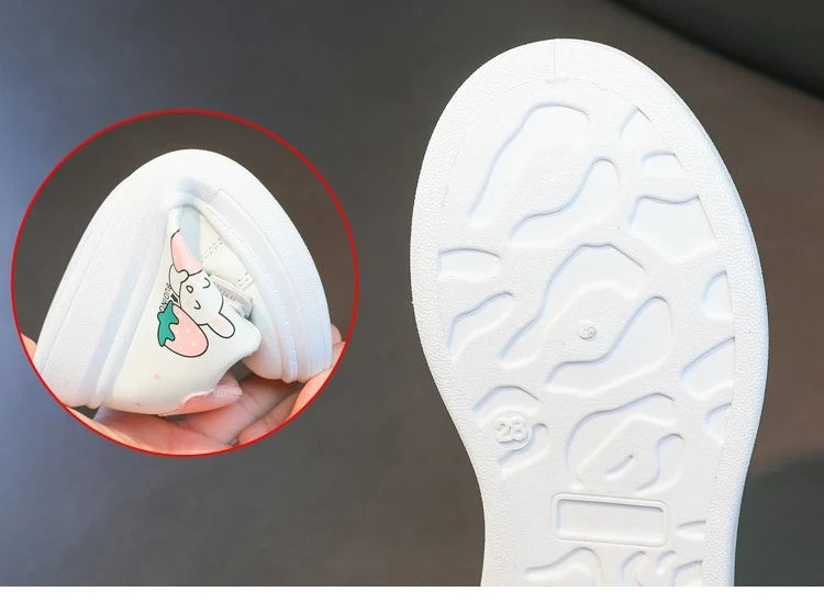 Mädchen Schüler Casual Flache Schuhe 2025 - Kinder Frühling Herbst - Weiße Sport Laufschuhe Sneaker 3-16 Jahre
