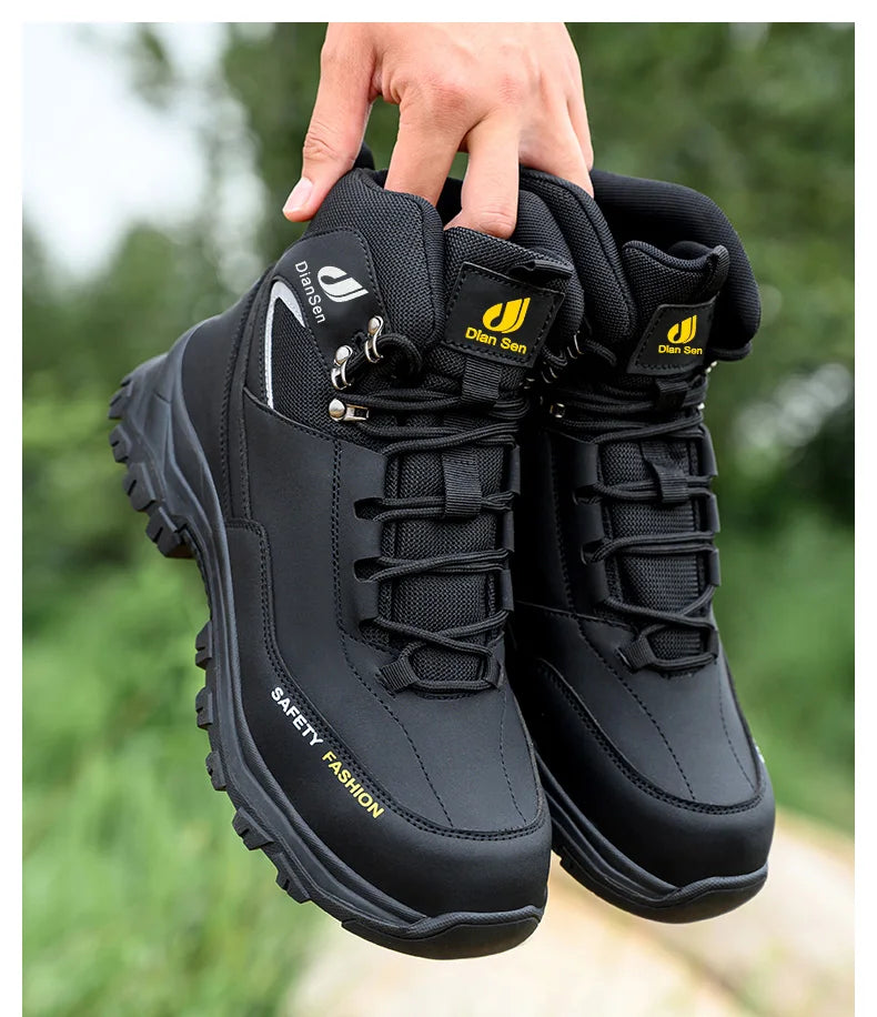 Rotating Buttons Schuhe Stahlkappe - Größe 42 Leder