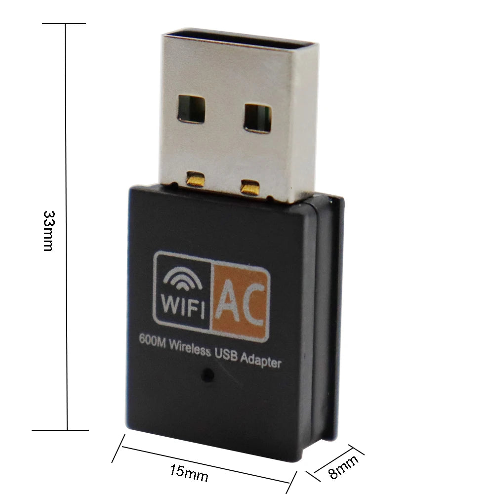 WiFi-Adapter 2025: Dual-Band 600Mbps USB - 2.4GHz 5GHz Antenna Collection