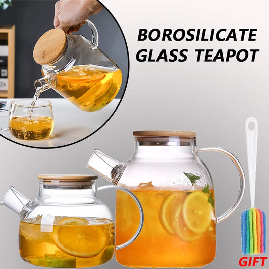 Borosil TeaPro Klarer Teekessel - 1L 1,8L Borosilikatglas