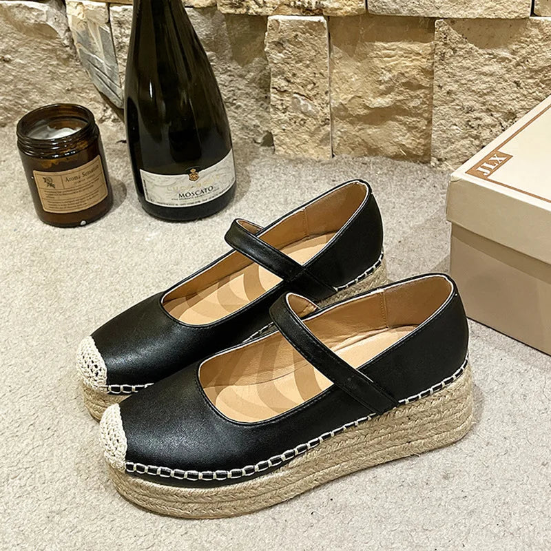 High Heels Women Shoes New Weave Wedges Platform Dress Party Shoes 2025 Spring Women's Rome Sandals Pumps Female Zapatillas