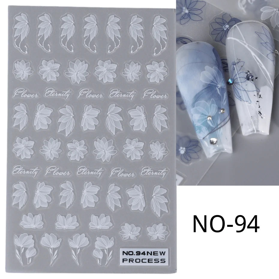 SWEET TREND JINO 3D Blumenaufkleber - 12 Stück Matte S