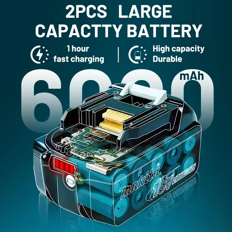 Makita 18V 5.0Ah Rechargeable Battery Suitable for Makita BL1840 BL1830 BL1830B BL1850 BL1850B Original Power Tool Battery