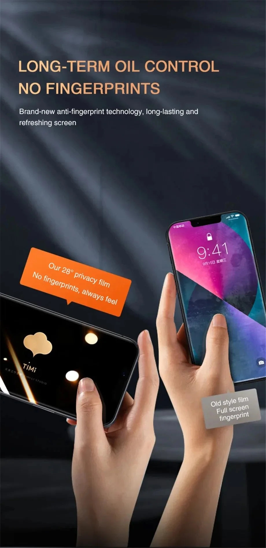 KENNAGE Iphone Privacy Glas - Fullcover Anti Kratz AntiPrint