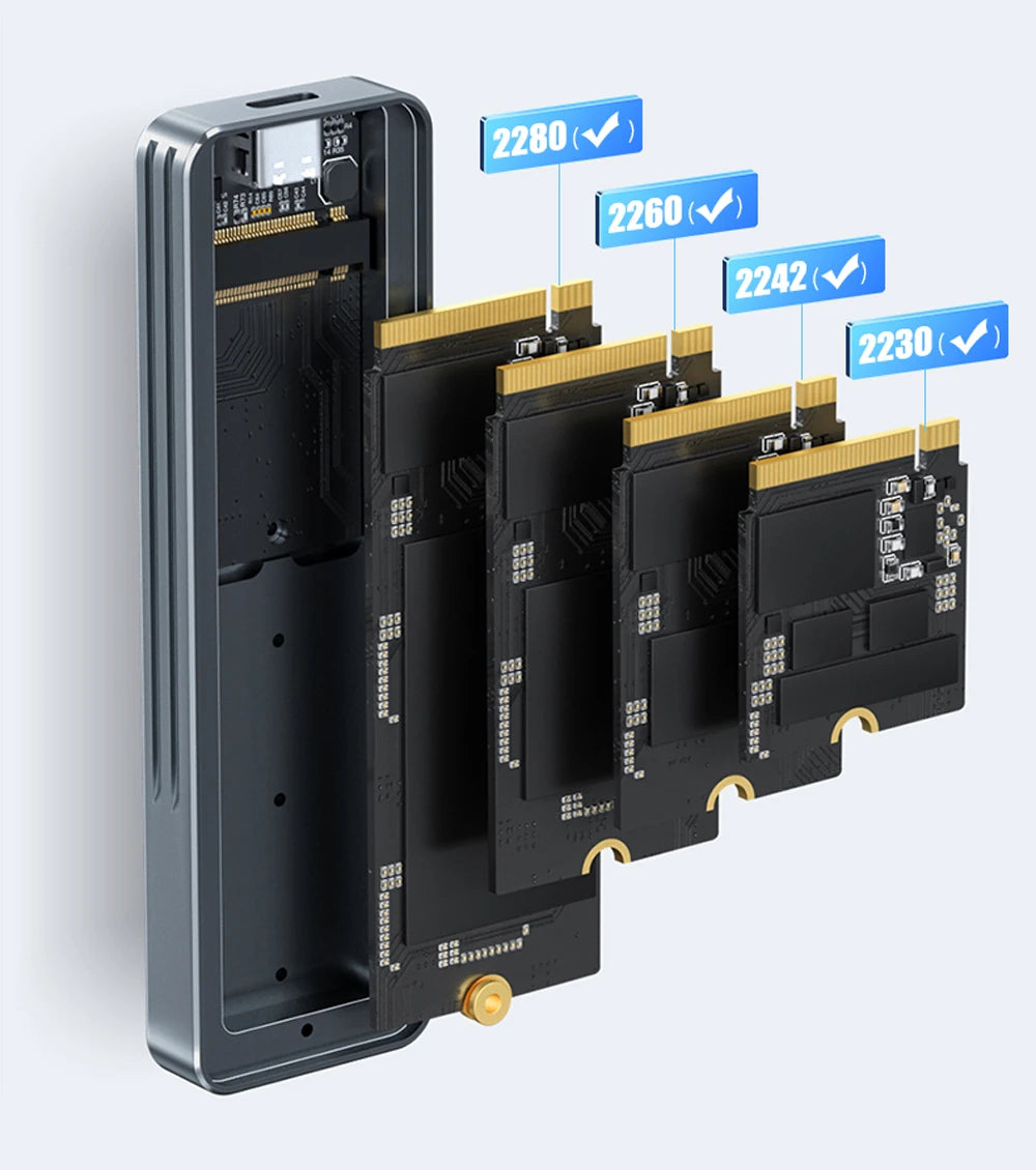 SSD-Gehäuse 2025: Meetiger M.2 SSD Enclosure - 10Gbps USB3.2 Type-C Aluminum NVMe SATA Collection