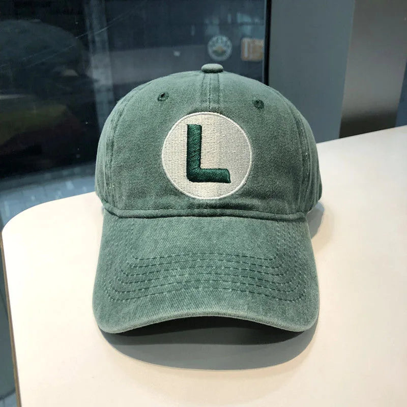 Șapcă de baseball unisex din bumbac spălat, brodată cu litere, reglabilă, casual, în aer liber, streetwear, sport, pălărie