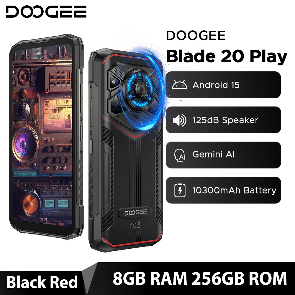 DOOGEE Blade20 Play Robustes 5G - Kapazität 10300mAh, 33W, 6,6 Zoll