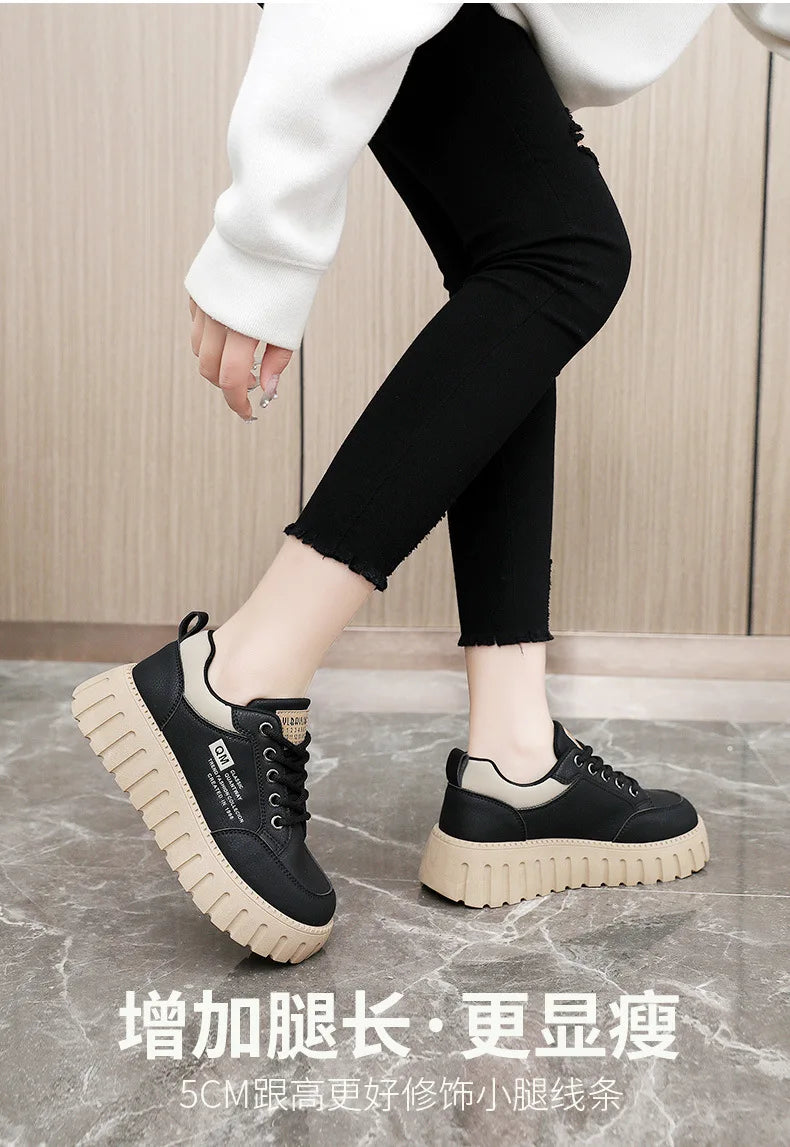 CEENIU TG00352 Plateau Sneaker Komfort - 5cm Absatz, PU