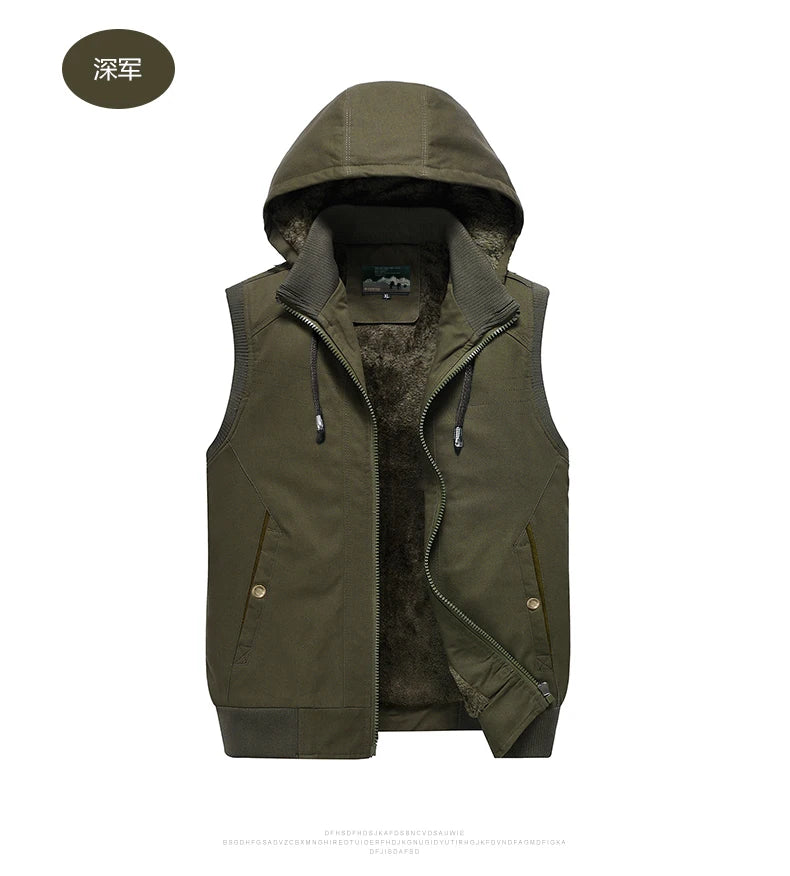 FEEDONCECN Windbreaker Kapuzenweste - Größe M, Fleece, Reißverschluss