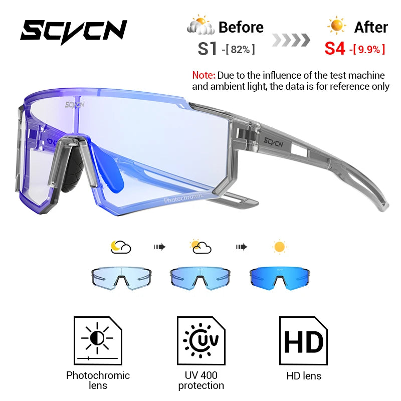 SCVCN S1412 Photochrome Sonnenbrille - 145mm/55mm PC