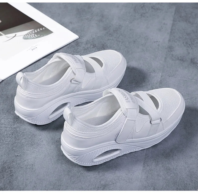 Women's Shoes 2022 Fashion Breathable Wedge Air Sneakers Lightweight Platform Sport Shoes Summer Woman Vulcanize Shoes