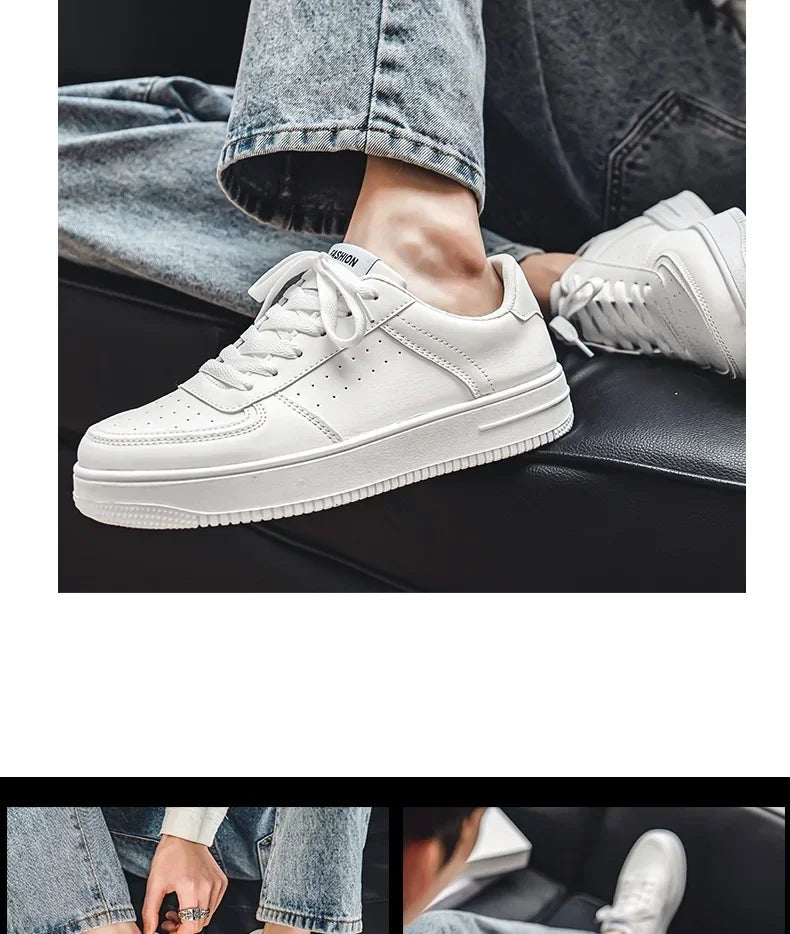 NKLSA Sneaker Atmungsaktiv - Dicke Sohle Weiß Größe