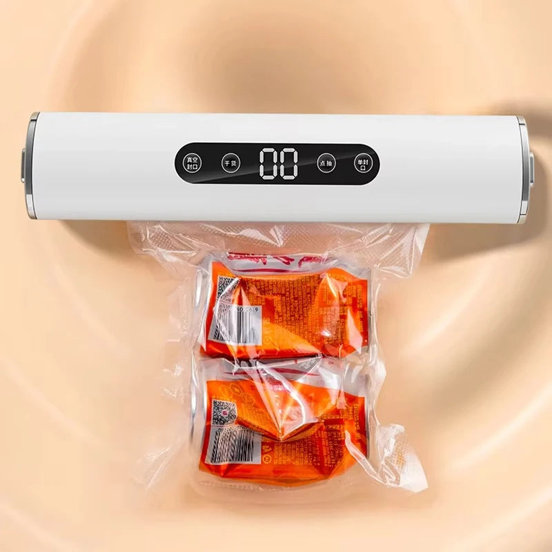 Vacuum Sealer Household Packaging Machine Portable Fresh-keeping Machine Lcd Screen Automatic Four Modes Plastic Bag Sealant