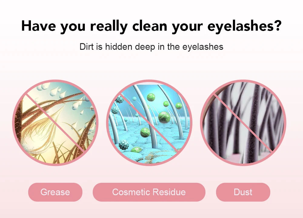 NATUHANA 60ml Gentle Lash Cleansing Mousse No Irritation Eyelash Shampoo for Extensions Grafting Makeup Remover Glue Cleanser