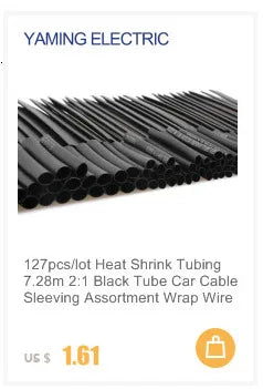 328Pcs Sleeving Wrap Wire Car Electrical Cable Tube kits