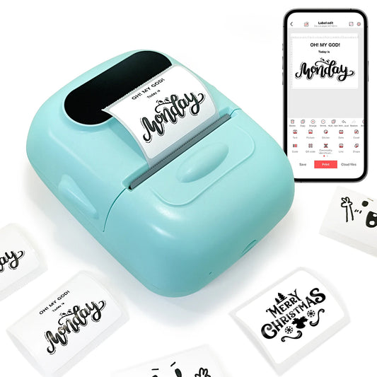MARKLife P50 Bluetooth Etikettendrucker - Thermischer Mini Drucker für Barcode & Preisschilder