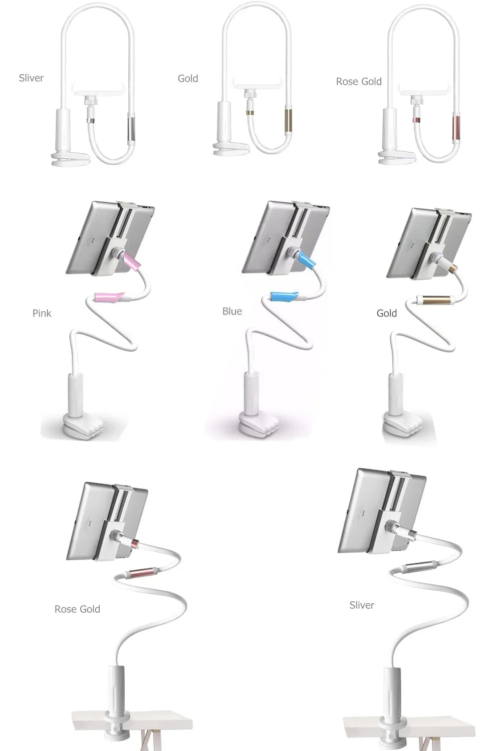 Tablet-Halterung 2025: Flexible Long Arm Stand 5-11'' Phone Tablet Support Xiaomi Samsung iPad Collection