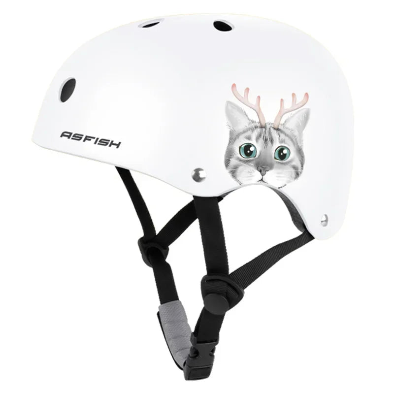 Children's Bicycle Helmet Skateboard Scooter Balance Bike Riding Protective Gear Lady's Motorcycle Helmet Adjustable