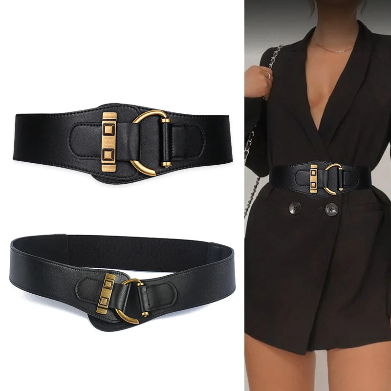 ZhejiangChoice Taillengürtel Elastisch Elegant - PU 8 Cm