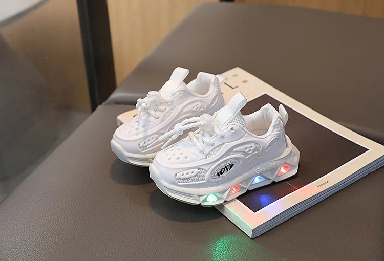 Baby Schuhe 2025 - Frühling Herbst Leuchtende Sneaker - Jungen Mädchen LED Schuhe Weiche Sohle 7-13J