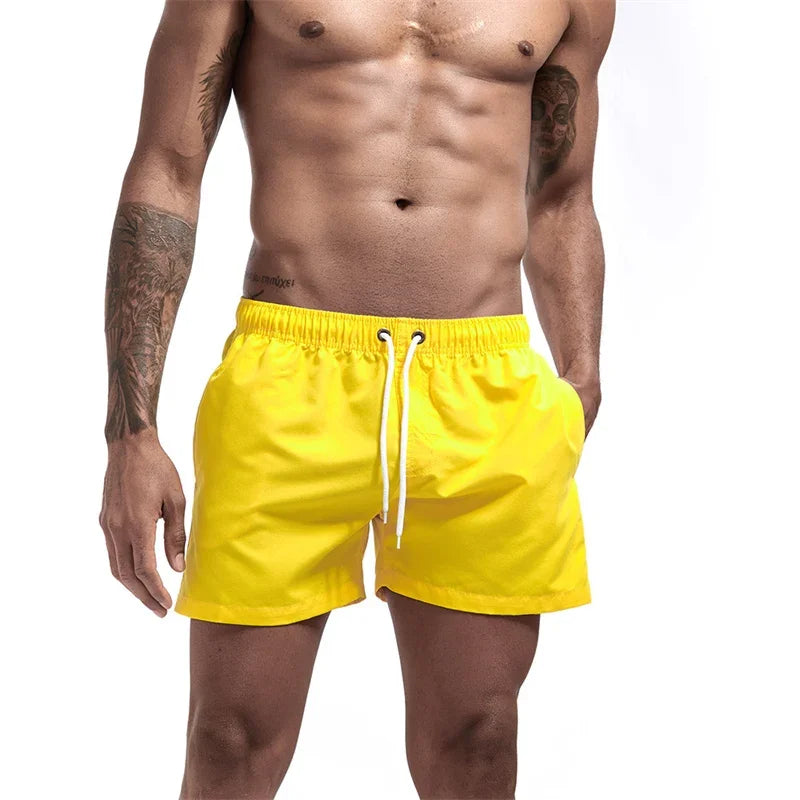 Herren Schwimmschorts 2025: HooThreads Polyester Pockets Mesh Liner Casual Beach - Quick Dry Schwimmen Baden Board Shorts Schwimmanzug