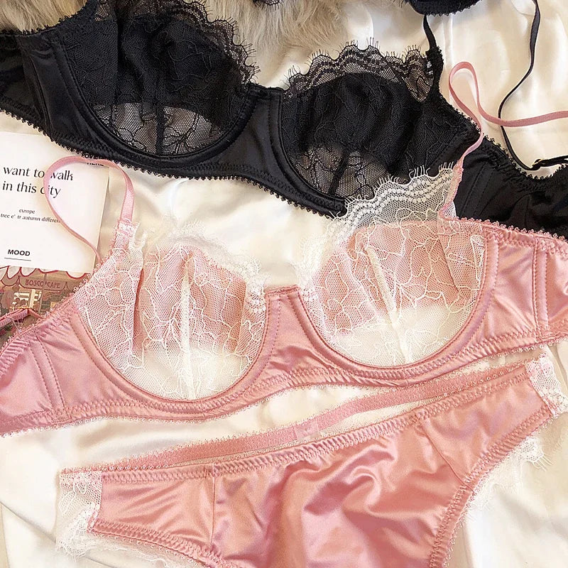 GOGNGTR Ultradünn Spitze - Push Up 3/4 Cup Atmungsaktiv