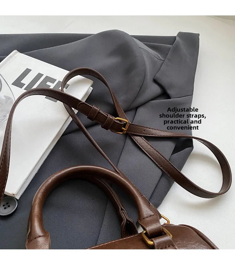 Geantă de umăr simplă pentru femei, stil britanic, stil Boston, geantă de mână, geantă de mână pentru femei, geantă de mână pentru fete, geantă de mână vintage Boston, geantă de mână crossbody, geantă de mână pentru femei