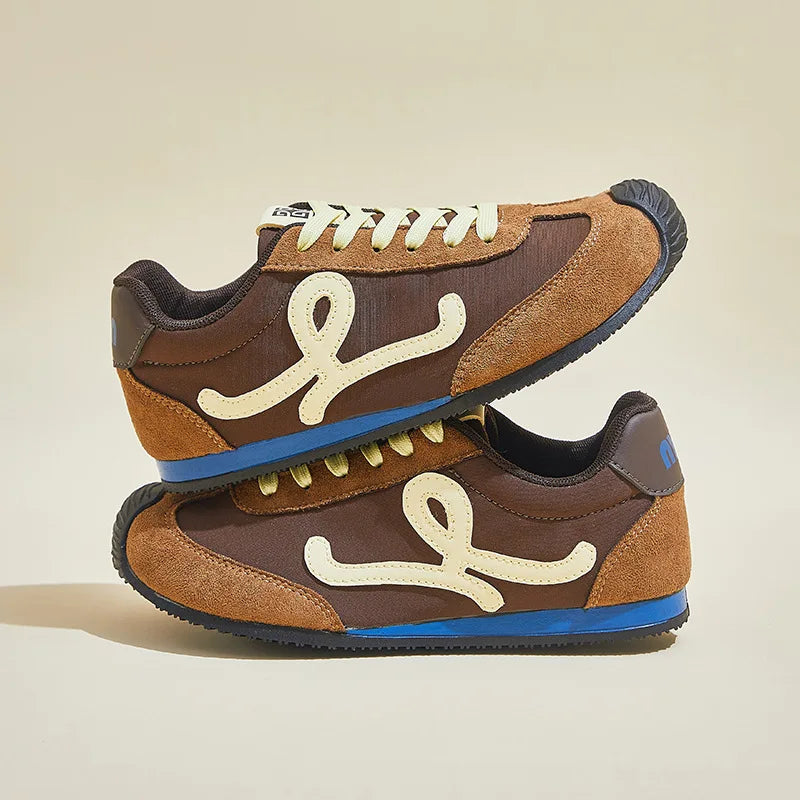 New Fashion Women's Shoes 2025 Spring Autumn Platforms Sneakers Comfortable Flat Shoes Lace-up Non Slip Casual Vulcanized Shoes