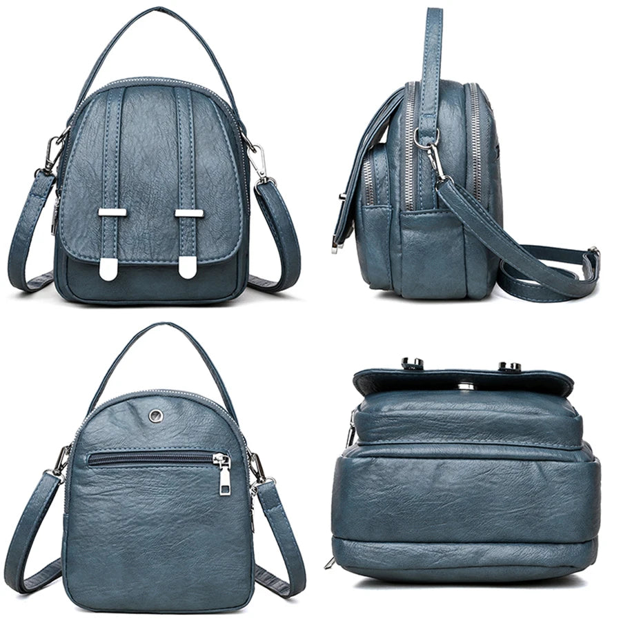 Fashion Multilayer Crossbody Bags For Women 2024 Luxury Designer Brand Leather Shoulder Messenger Bag Ladies Purses and Handbags